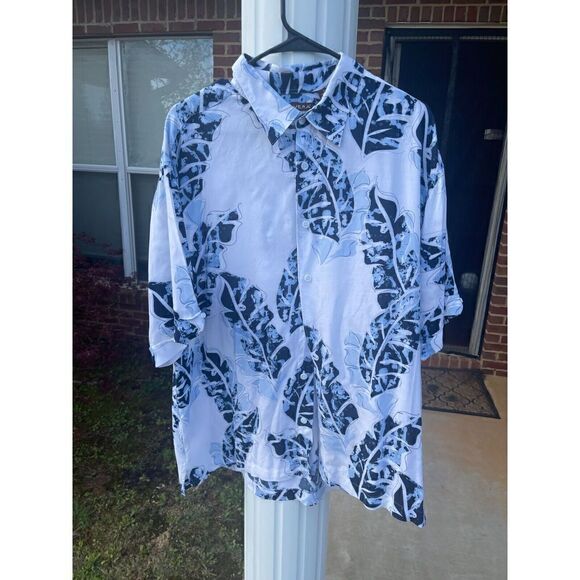 Cubavera Button-Up Shirt Men's XL Multicolor 100% Viscose Short Sleeves Collared - Picture 1 of 6